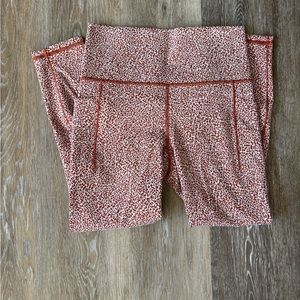 Athleta Rust Speckle High-Rise Pocket Leggings